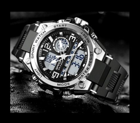 Montre sport analogique numérique LED