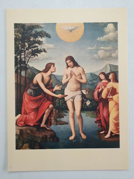 Le Baptême du Christ - Peinture d'Andrea del Verrocchio et Léonard de Vinci
