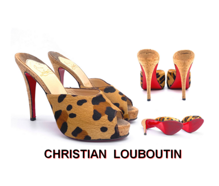 CHRISTIAN LOUBOUTIN - Paire de mules Very Prive en veau façon poulain imprimé léopard