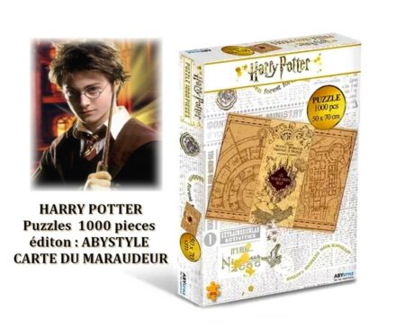 Coffret Puzzles HARRY POTTER - 1000 pièces - éditons : ABYSTYLE - CARTE DU MARAUDEUR - (produit neuf, vendu sous blister)
