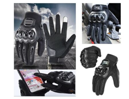 Gants de moto antidérapante avec doit pour écran tactile
