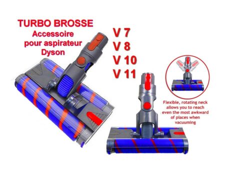 TURBO BROSSE ( Neuf ) Electrique - DOUBLE ROULEAUX -  Accessoire pour Aspirateur DYSON - V7 - V8 - V10 - V11