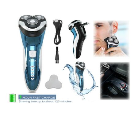 Rasoir Electrique de Précision Homme Rechargeable Tondeuse Barbe IPX7 Etanche