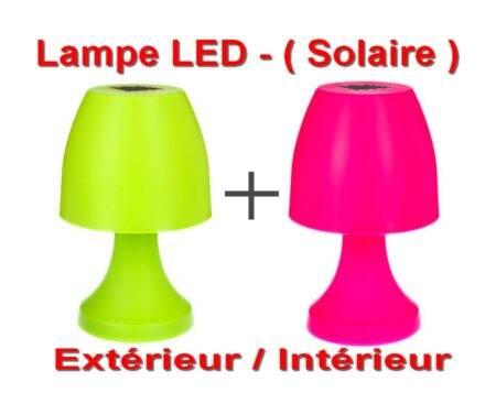 Lot de 2 Lampes LED - ( SOLAIRE ) de Table pour Extérieur ou intérieur