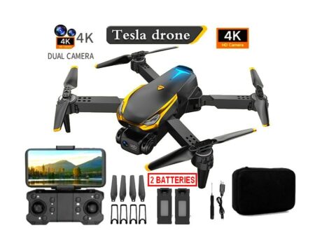 Drone TESLA avec DOUBLE caméra HD 4K 1080P, grand Angle