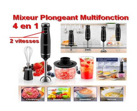 Mixeur Plongeant, Howork 1000W Mixeur Plongeur, 4 en 1 Mixeur Multifonctionnel