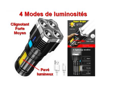 Lampe Projecteurs rechargeables USB - IP65 Etanche