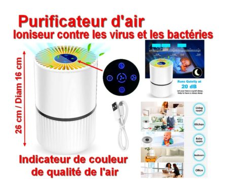 Purificateur d'Aire - Ioniseur contre les virus et les bactéries