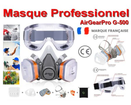 Masque de Protection Respiratoire Réutilisable, Anti poussière - Anti gaz