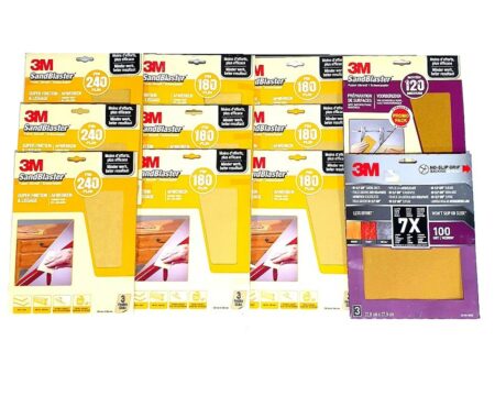 Lot de 11 parquets de papier à poncer - Divers Grammage