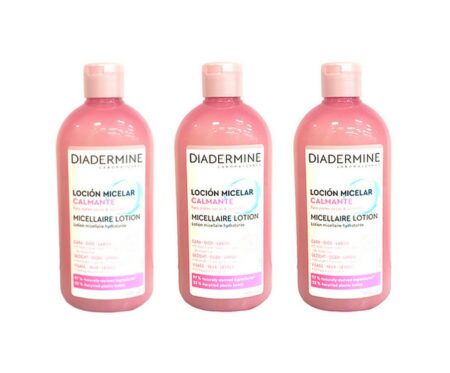lot de 3 Bouteilles - Lotion micellaire hydratante - de marque DIADERMINE - Visage, Yeux, Lèvres - Démaquille et Hydrate