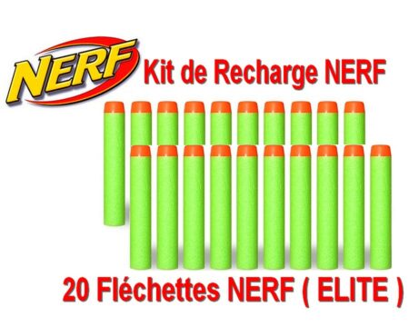 NERF - Kit de Recharge Nerf Elite - Lot de 20 Fléchettes
