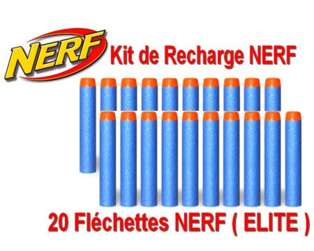 NERF - Kit de Recharge Nerf Elite - Lot de 20 Fléchettes