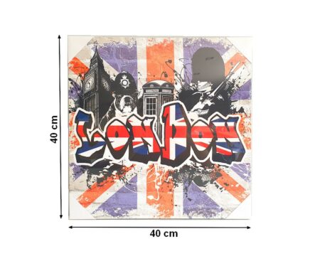 Tableau sur toile Thème Angleterre - 40 cm x 40 cm