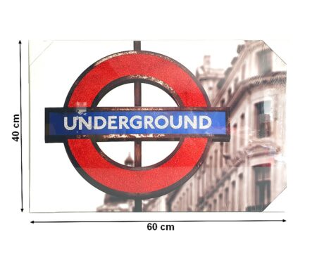 Tableau sur toile Thème UNDERGROUND - 40 cm x 40 cm