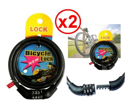 Sport - Lot de 2 Antivols à 4 Chiffres