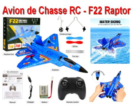 Avion de CHASSE - RC - F22 RAPTOR + Accessoires -VIDEO de Démo sur YOUTUBE