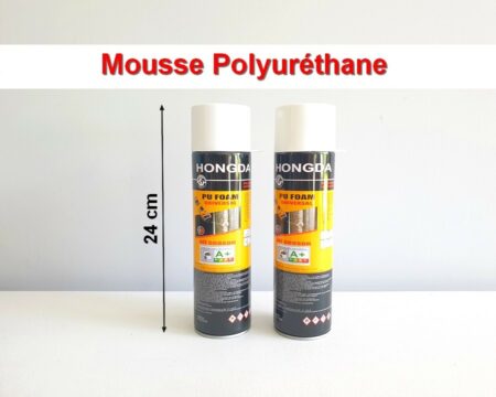 Lot de 2 BOMBES de Mousse Polyuréthane