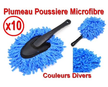 Lot de 10 Plumeaux à Poussière Microfibre - Divers Couleurs