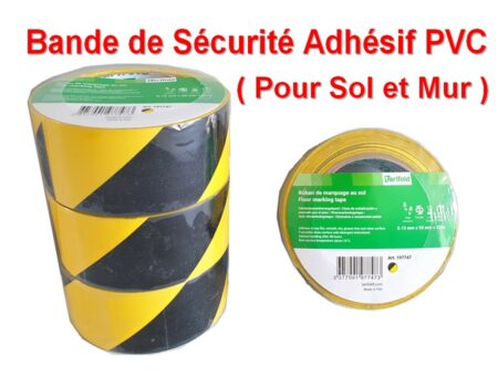 Lot de 4 Bandes de Sécurité Adhésif PVC pour Sol , Mur , véhicule et autres