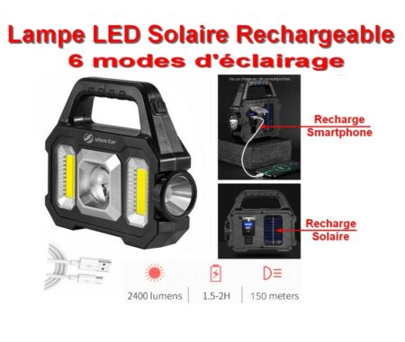 Lampes ( Autonome ) Haute Puissance LED Rechargeables SOLAIRE
