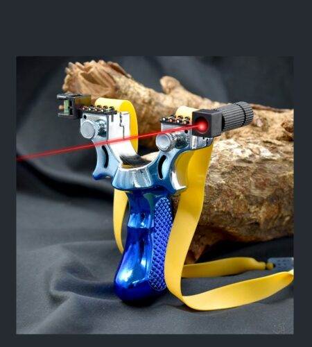 Fronde Laser de haute précision avec bande caoutchouc et accessoires - Distance de tir réglable
