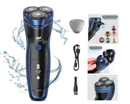 Rasoir Electrique de Précision Homme Rechargeable Tondeuse Barbe + POP UP