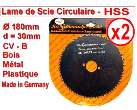 Lot de 2 Lames de Scies Circulaires - HSS