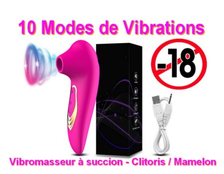 Vibromasseur à Succion - 10 Modes de Vibrations et Rechargeable - ( Article Neuf )