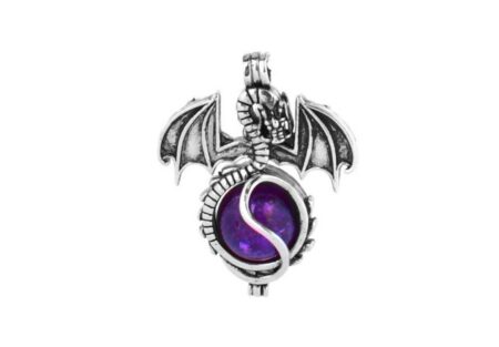 Pendentif Dragon - Améthyste  - Chaine non incluse