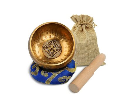 Bol de méditation avec Maillet en bois et Coussin de bols