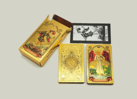 Jeux de Cartes Collector Tarot -  Feuille OR  brillant étincelant - Divination