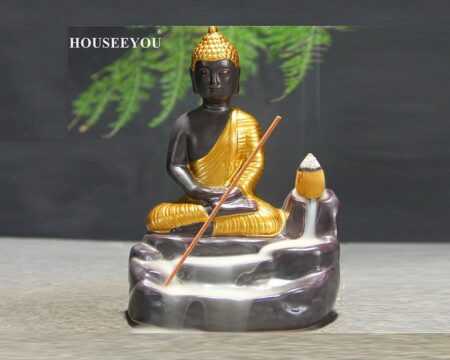 Porte encens à reflux de Bouddha - Encensoir + Emplacement bâtons d'encens
