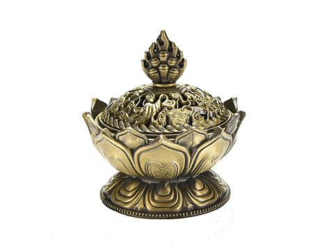 Brûleur d'encens avec couvercle en Forme de Lotus