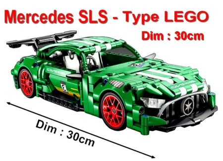Type LEGO - Mercedes SLS - ( Article NEUF) - Grand Format - Dimension 30 cm - A construire