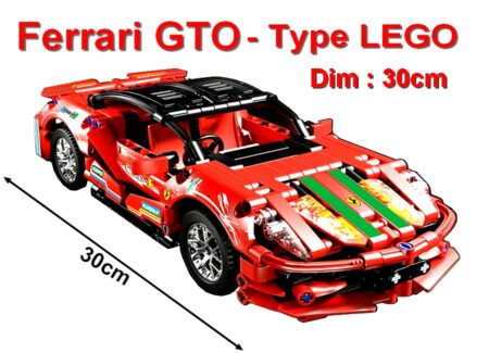 Type LEGO - Ferrari GTO - ( Article NEUF) - Grand Format - Dimension 30 cm - A construire
