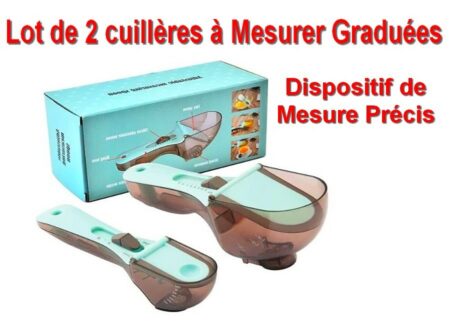 Lot de 2 Cuillères à Mesurer Graduées - Dispositif de mesure Précis
