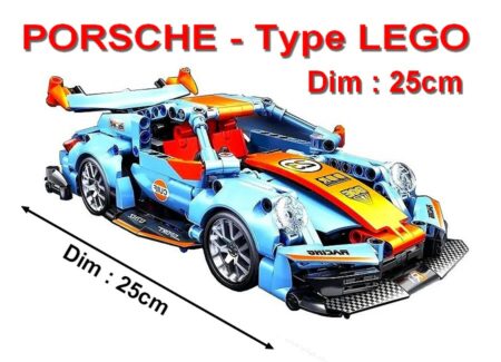 Type LEGO - Porsche - ( Article NEUF) - Grand Format - Dimension 25 cm - A construire