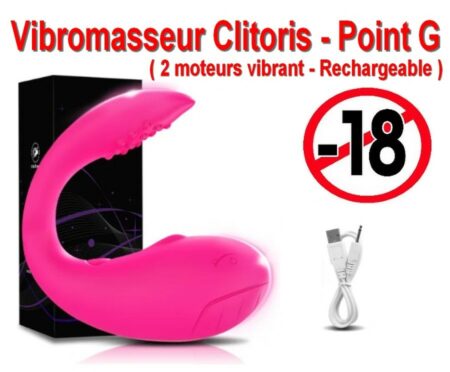 Vibromasseur Clitoris - Point G - 2 Moteurs - Rechargeable - ( Article Neuf )