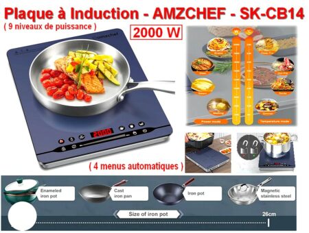 Plaque à induction portable - ( NEUVE ) dans son Carton d'Origine - AMZCHEF 2000W - Type de contrôles Sensitif