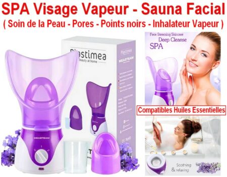 SPA Visage Vapeur ( NEUF ) - Sauna Facial - Pour soin de la Peau - Pores - Points Noirs - Inhalateur Vapeur - COMPATIBLES Huiles Essentielles
