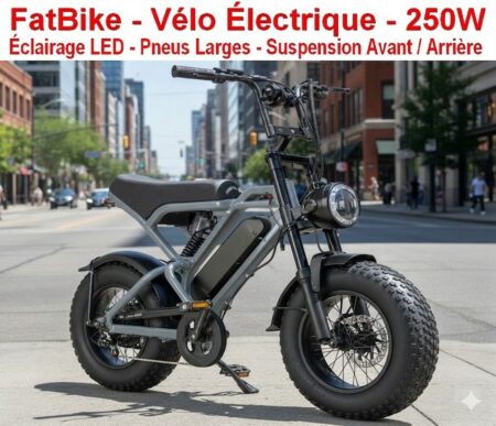 FatBike - vélo Électrique ( NEUF ) dans son Carton Cerclé - 250 W - Vitesse Max 25 Km/h