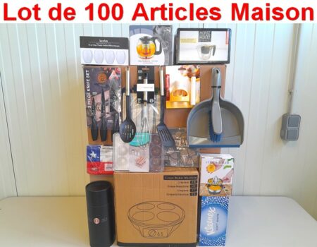 Lot de 100 Articles ( NEUFS ) de Maison - Électroménager, Articles de Cuisines et Consommables