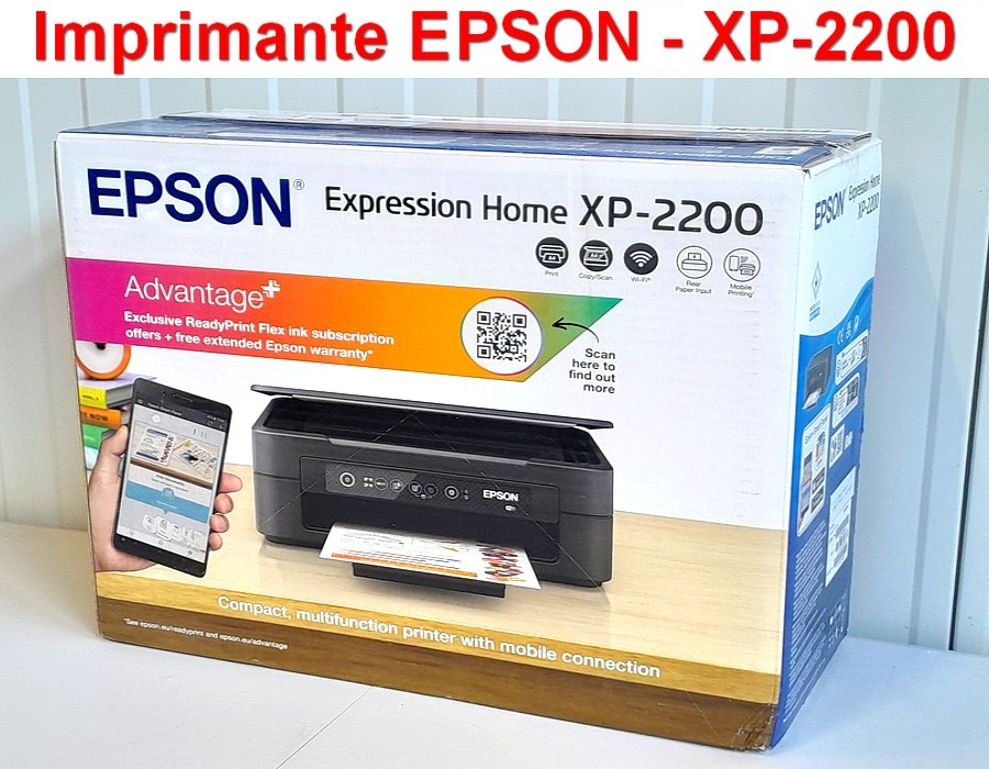 Imprimante EPSON dans son carton de Présentation - Copie - Scan - Imprimer - Wifi et connecte SmartPhone - Non testé et vendu en l'état s'en retour ni réclamation