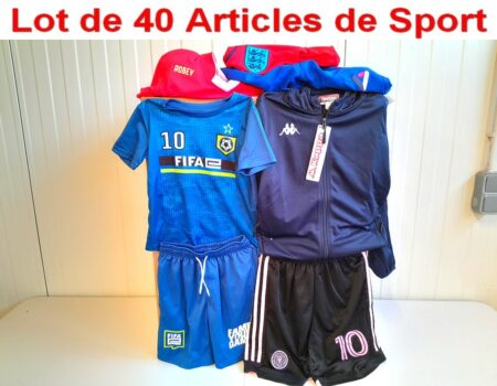 Lot de 40 Articles ( NEUFS ) de SPORT - Veste - Maillot - Short