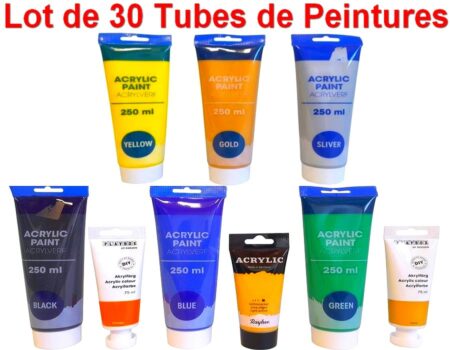 Lot de 30 Tubes de Peintures - Colories Divers