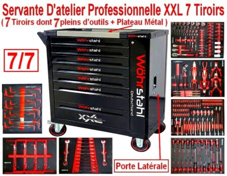 Servante d'Atelier Professionnelle XXL - ( NEUVE dans son Carton Cerclé ) - 7 Tiroirs dont 7 Remplis